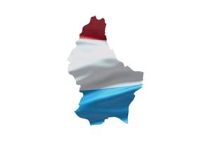 Luxembourg map outline icon. PNG alpha channel. Country with national flag