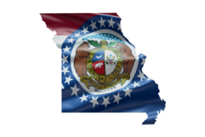 Missouri map outline PNG. State flag icon png