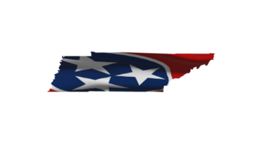 Tennessee state map outline icon. PNG alpha channel. USA State flag