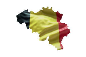 Belgium map outline icon. PNG alpha channel. Country with national flag