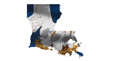 Louisiana Karte Gliederung png. Zustand Flagge Symbol png