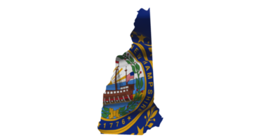 New Hampshire map outline PNG. State flag icon png