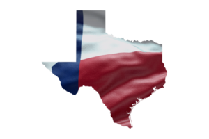 Texas state map outline icon. PNG alpha channel. USA State flag