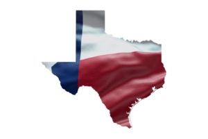 Texas staat kaart schets icoon. PNG alpha kanaal. Verenigde Staten van Amerika staat vlag