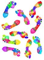 Multi Colored footprints photo