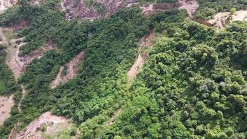 Aerial look down land clearing of quarry site video