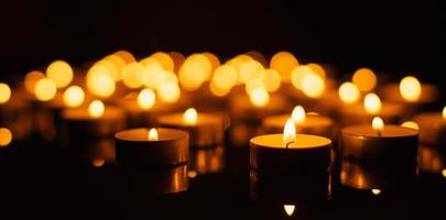 Burning candles with shallow depth of field photo