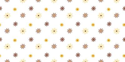 Retro hippie flowers boho seamless pattern . floral modern pattern 60s vector