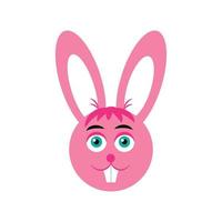 Pink Easter bunny. Easter rabbit illustration vector