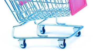 Shopping Cart on white background photo