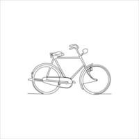vintage bicycle continuous line art vector