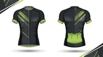 Cycling jersey, front and back vector