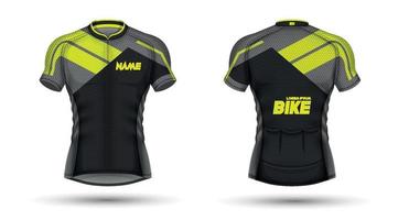 maillot ciclista, delantero y trasero vector