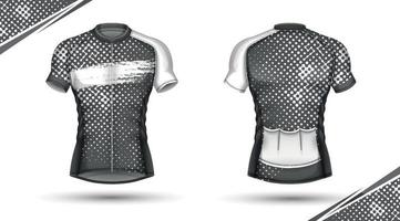 Cycling jersey, front and back vector