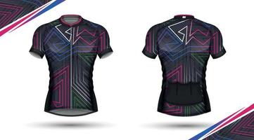 Cycling jersey, front and back vector