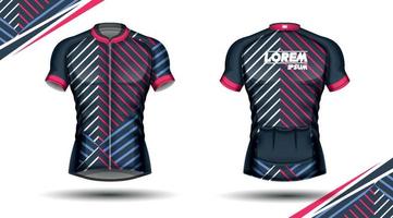 maillot ciclista, delantero y trasero vector