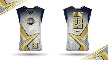 Basketball shirt design, front and back vector