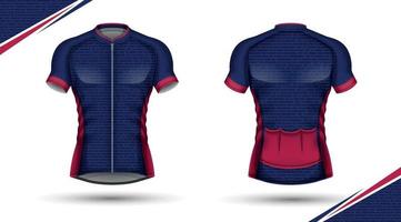 maillot ciclista, delantero y trasero vector