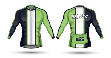 Cycling jersey, front and back vector