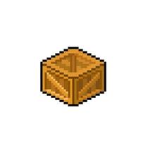 box crate in pixel art style vector