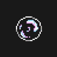 single bubble in pixel art style vector