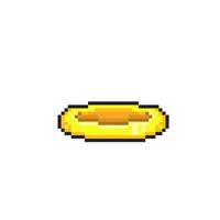 golden ring in pixel art style vector