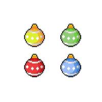 decoration bulb in pixel art style vector