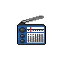 a radio tape in pixel art style vector