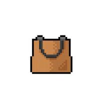 paper bag in pixel art style vector