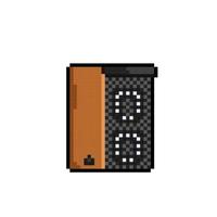 sound system in pixel art style vector