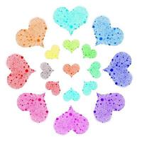 Hearts on white background photo