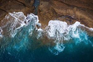 Beautiful ocean top view photo