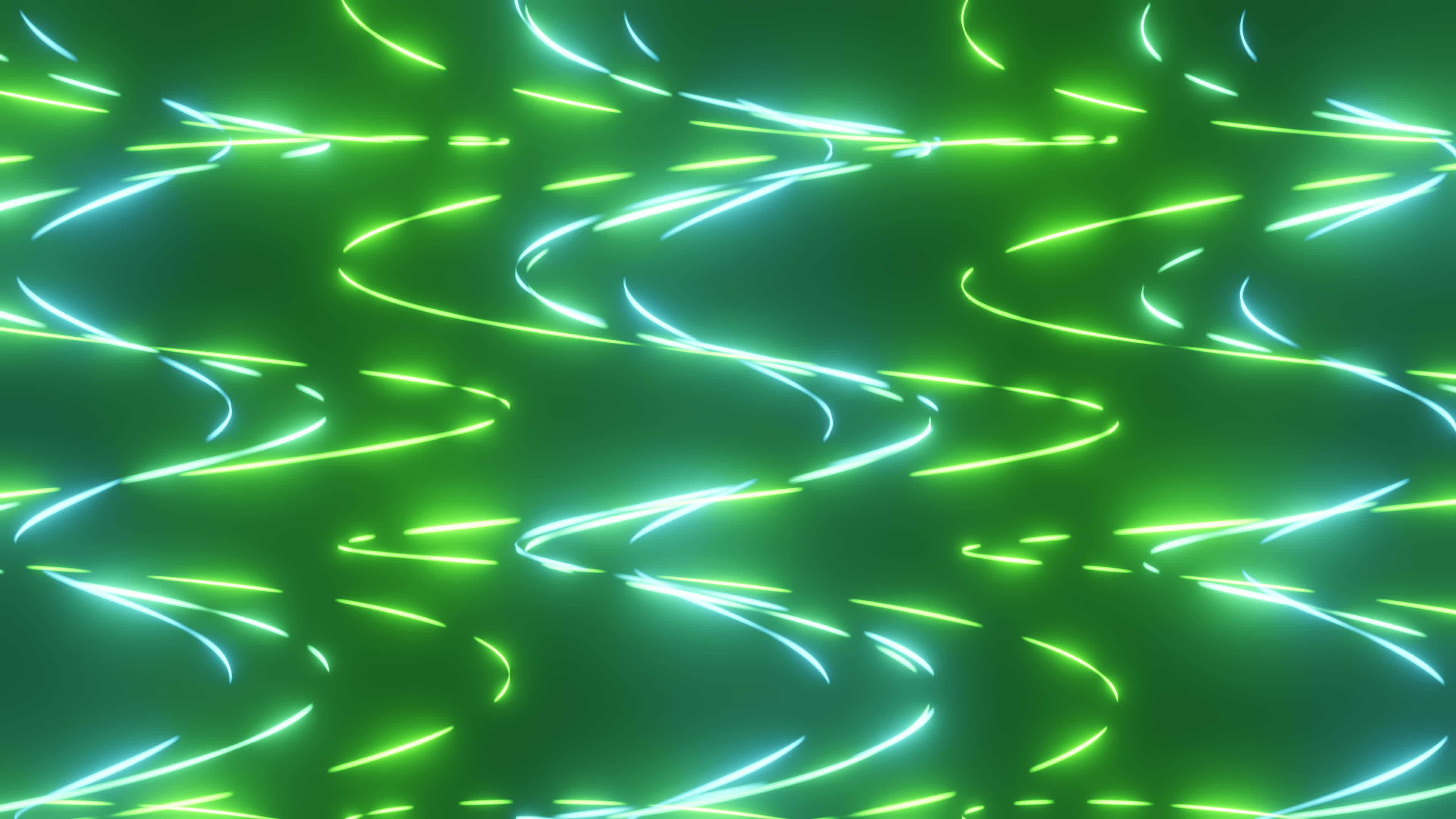 blue green light streaks, bright neon rays, transfer data network