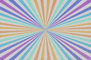 Retro paper background with rays or stripes in the center. Solar multi-colored rays. Circus drawing. photo