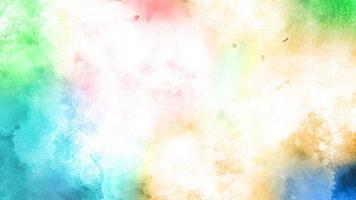 watercolor background painting with cloudy distressed texture. soft yellow beige lighting and gradient blue green colors. colorful background with watercolor stains and for design and decoration. photo