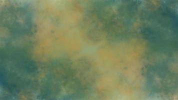 watercolor background painting with cloudy distressed texture. soft yellow beige lighting and gradient blue green colors. colorful background with watercolor stains and for design and decoration photo