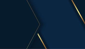 Abstract luxury dark blue background with golden lines . Luxury and elegant design. photo