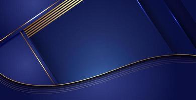 Abstract luxury gold blue background with golden lines . Luxury and elegant design. photo