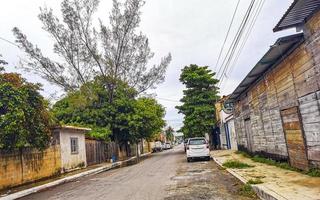 Playa del Carmen Quintana Roo Mexico 2021 Typical street road and cityscape of Playa del Carmen Mexico. photo