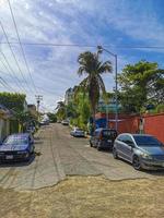 Playa del Carmen Quintana Roo Mexico 2021 Typical street road and cityscape of Playa del Carmen Mexico. photo