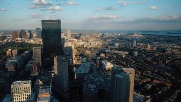 Boston skyline as seen from above video