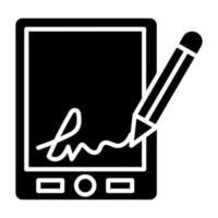 Digital Signature Icon Style vector