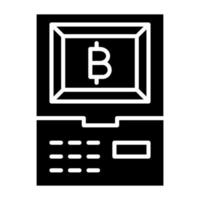 Cryptocurrency ATM Icon Style vector