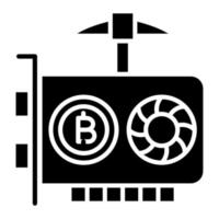 GPU Mining Icon Style vector