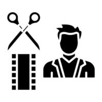 Film Editor Male Icon Style vector