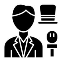 Master of Ceremonies Icon Style vector