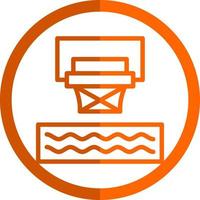 Water Basketball Vector Icon Design