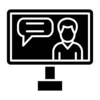 Online Counseling Icon Style vector