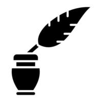 Feather And Ink Icon Style vector