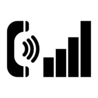 Call Analytics Icon Style vector